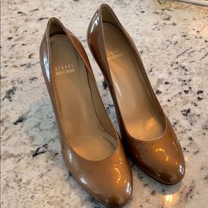 Stuart Weitzman brown patent leather heels